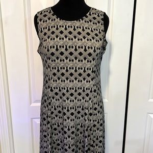 Black and White Geometric Sleeveless Danny and Nicole Dress
